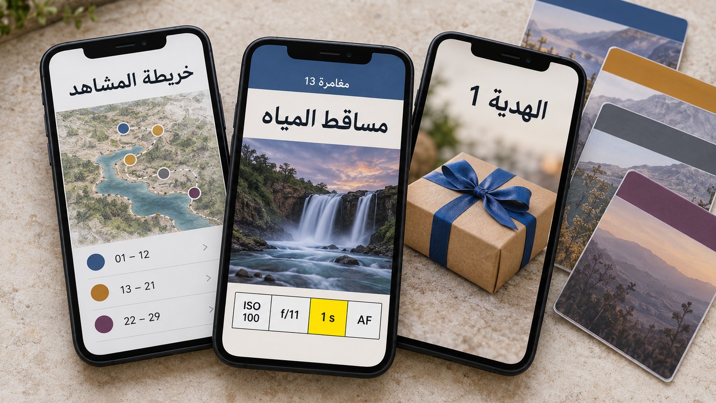 الطقم كاملا على الهواتف: البطاقات وخريطة المشاهد والهدايا